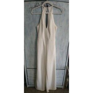 Crystal Doll Halter Sleeveless Jumper sm white city boho beachy classic